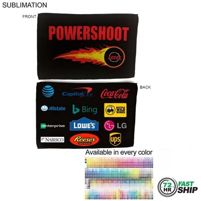 72 Hr Fast Ship - Microfiber Moisture Wicking, Cooling, Sports Suede 2- Sided Towel, (12"x18")