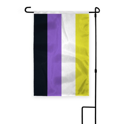 12" x18" 1ply Nylon Non-Binary Pride Deluxe Garden