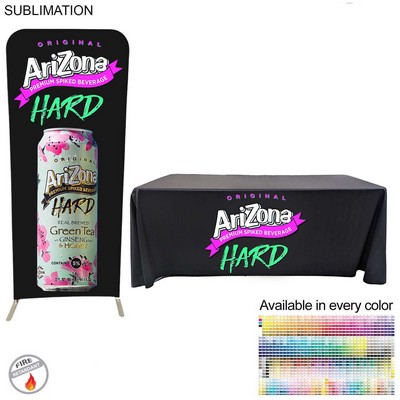 Trade how Booth Package Sleek, Skinny EuroFit Display + PREMIUM 6' Sublimated Tablecloth (3'x96")