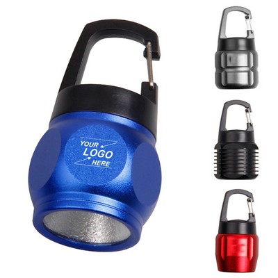 COB LED Flashlight w/Carabiner