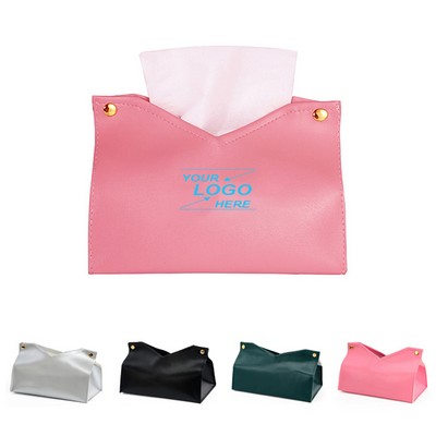 Faux Leather Tissue Box Holder