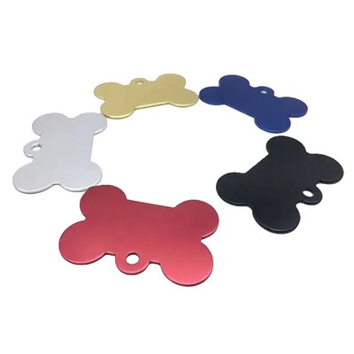Bone Shape Aluminum Pet Tag (2" x 1.43" x 0.04")