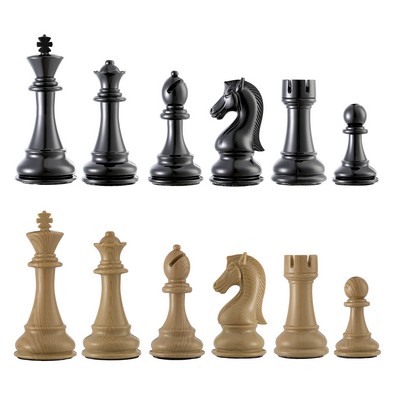 Faux Wood Chess Pieces, 4.25" king
