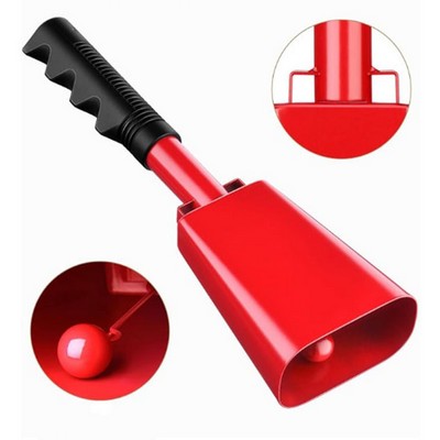 Red Cowbell w/Handle