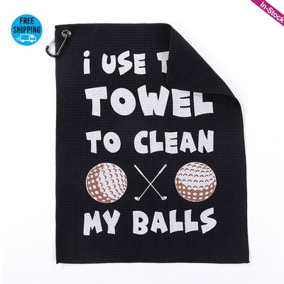 Sublimation 400GSM 16" x 24" Waffle Golf Towel With Corner Grommet