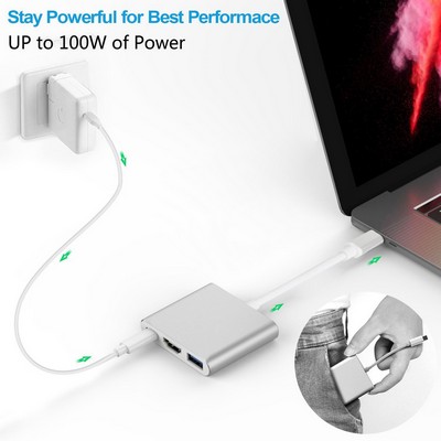 3-In-1 Type-C Hub Adapter