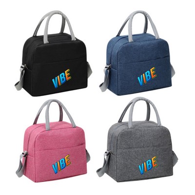 Reusable Insulated Lunch Bag with Adjustable Shoulder Strap