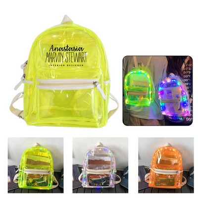 Mini Transparent Glowing PVC Jelly Backpack
