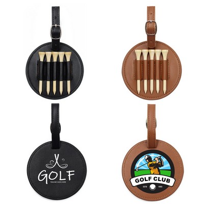 PU Leather Golf Tee Holder