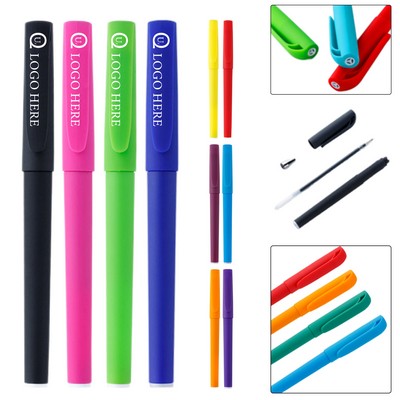 Plastic Capped Ballpoint Pen w/ 0.5 mm Tip