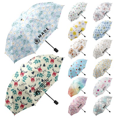 Customized Full Color Printing Manual 8 Rib Umbrella