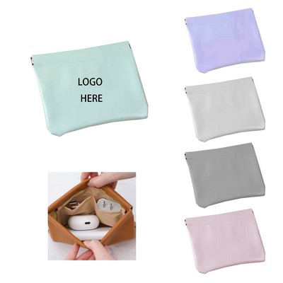 Pu Leather Mini Storage Pouch For Purse