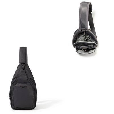 Baggallini Central Park Sling Bag - Smoke Twill Gray