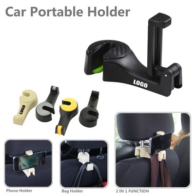 Car Headrest Bag Hanger Phone Holder