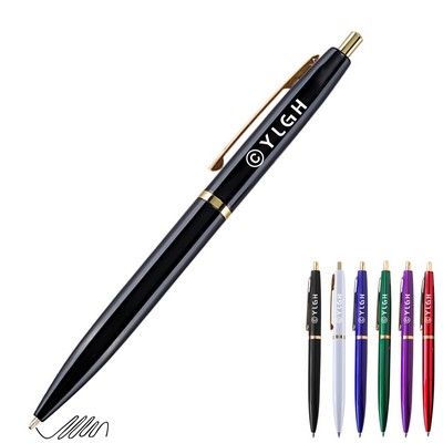 Click Metal Pen With Clip