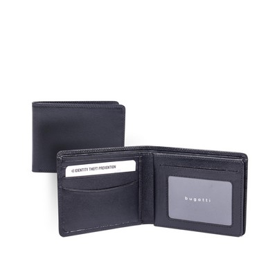 Bugatti Giordano Billfold Wallet - Leather -Black