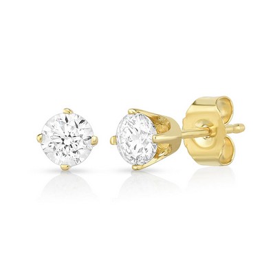 Jilco Inc Diamond Earrings - .10twt Yellow Gold
