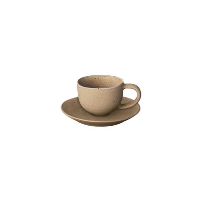 Blomus Kumi Stoneware Espresso Cups w/Saucers - Set Of 2 - Fungi