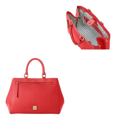 Dooney & Bourke Tomato Saffiano Zip Satchel