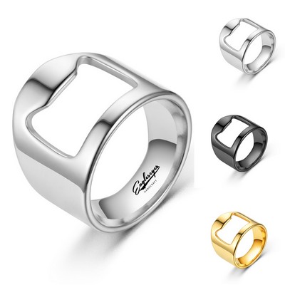 Stainless Steel Finger Bottle Opener Ring
