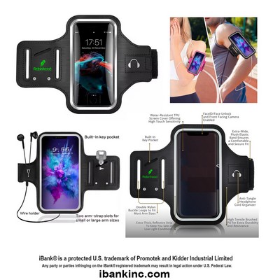 iBank ® Running Sport Armband compatible with iPhone 17/16/15/14 Pro Max Air