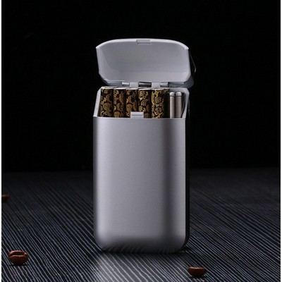 Cigarette Box, Adjustable Height Keep Pressure Proof Cigarette Case for Travel