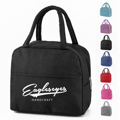 Oxford Insulated Lunch Tote Bag with Foam Lining