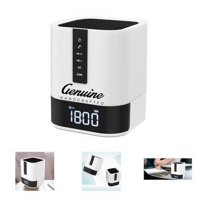 Bluetooth Speaker with Alarm Clock and Bedside Lamp