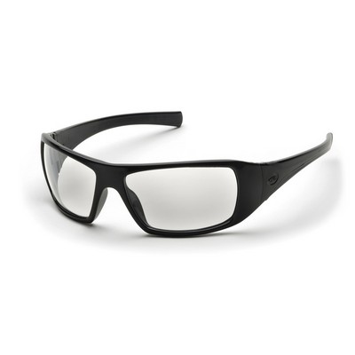 Goliath Safety Glasses, Black Frame with Clear Lens