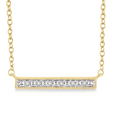 Jilco Inc Diamond Bar Pendant - Yellow Gold