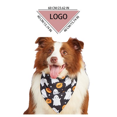 Full Color Pet Drool Towel Triangle Scarf