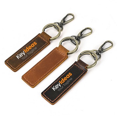 Crazy Horse Leather Vintage Keychain