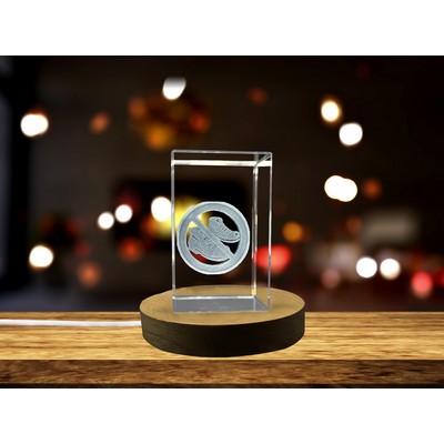 Shoes Prohibited 3D Engraved Crystal Trophy Award w/LED Base
