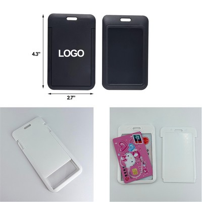 Slide Plastic Badge ID Card Holder