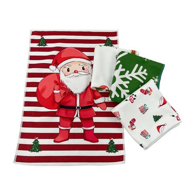 Fiber Reusable Dish Towel Absorbent and Fast Dry Cleaning Cloth for Kitchen