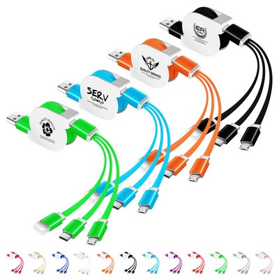 Retractable 3-In-1 Charging Cable
