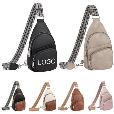 Multi Pocket Crossbody Sling Bag with Adjustable Strap