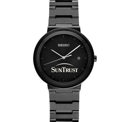 Seiko Men's Stainless Steel Black Ion Finish Bracelet Watch