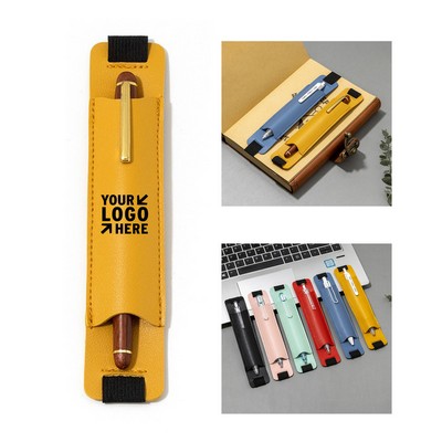 Notebook PU Leather Elastic Pen Holder
