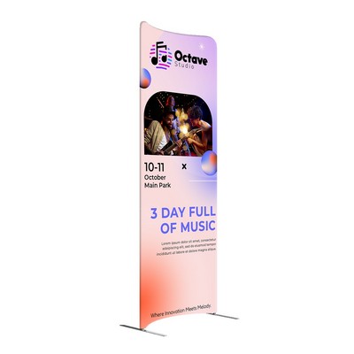 MagLock Curved Fabric Display - 3'w x 8'h