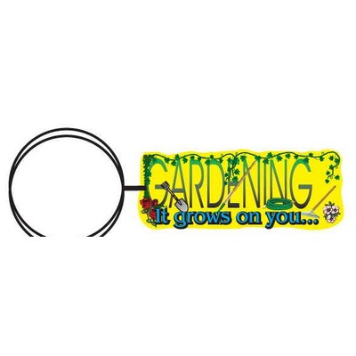 Gardener Slogan Executive Key Chain w/Mirrored Back (8 Square Inch)