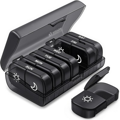 7-Day AM/PM Pill Organizer with Removable Travel Pods