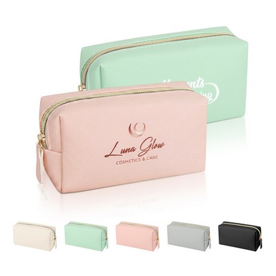 Portable PU Leather Makeup Bag