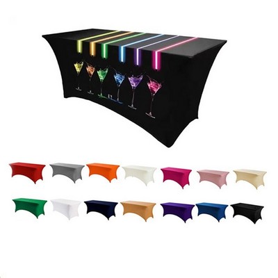 Heavy-Duty 6' Fitted Table Cover Custom Full-Print Stretch Fabric With 300GSM