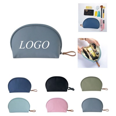 Semi-Circular Nylon Toiletry Bag For Daily Use