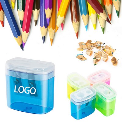 Double-Hole Manual Pencil Sharpener