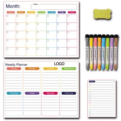 Dry Erase Magnetic Calendar For Fridge