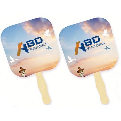 Wooden Handle Hand Fan