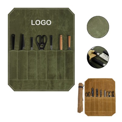 Waxed Canvas Knife Roll