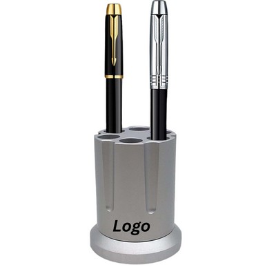 Rotating Aluminum Revolver Cylinder Pen Holder